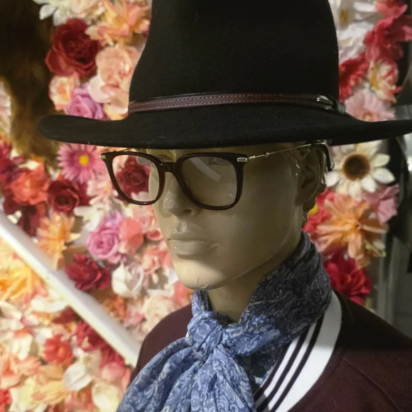 Stetson Black Fedora with Brown Band